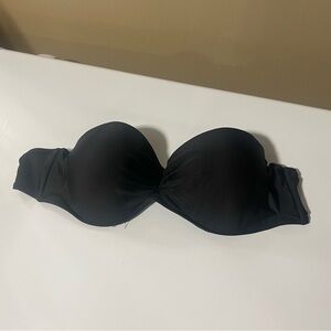 Black strapless bikini top
